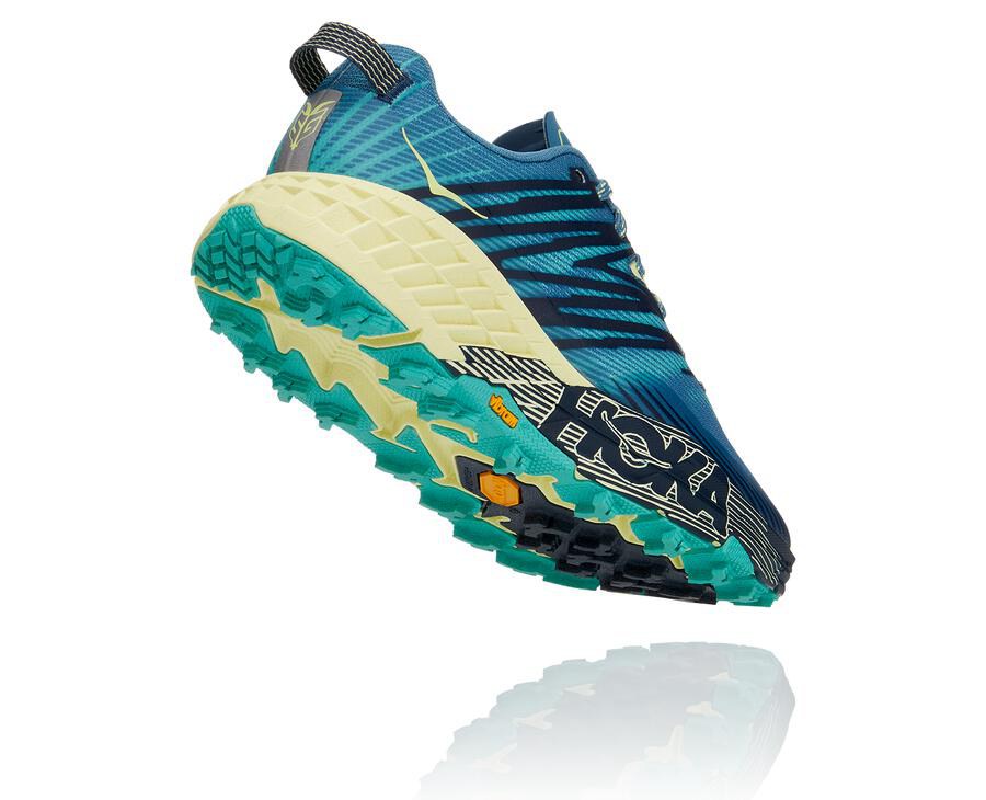 Trail Shoes Womens - Hoka One One Speedgoat 4 - Blue - BGRUXCZ-38